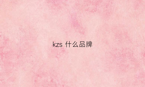 kzs 什么品牌